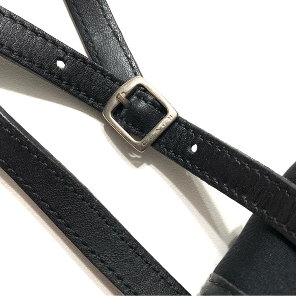 Coach Black Scuba Neoprene Leather Trim Crossbody Bag Mini Flap - Picture 8 of 16